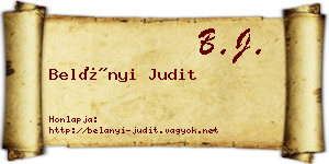 Belányi Judit névjegykártya