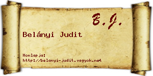 Belányi Judit névjegykártya